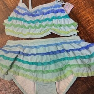 Colorful Striped Kids Swim Set